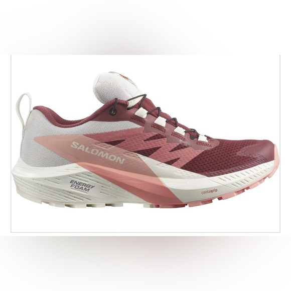 Salomon Sense Ride 5 GORE-TEX(r) Syrah/Vanilla Ice/Peach Amber sneakers size 9.5 - Picture 1 of 1